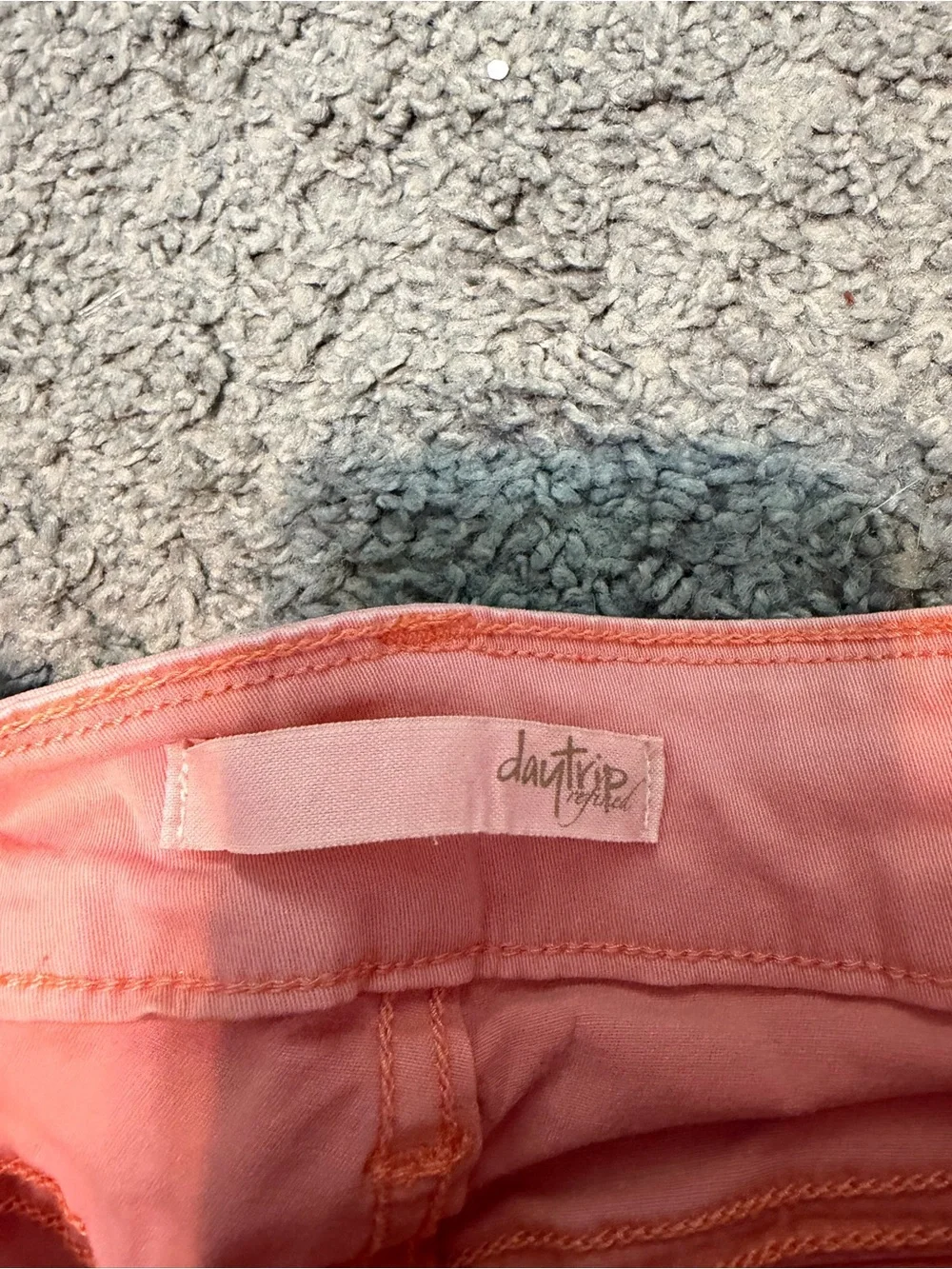 Daytrip Coral Pink Denim Shorts